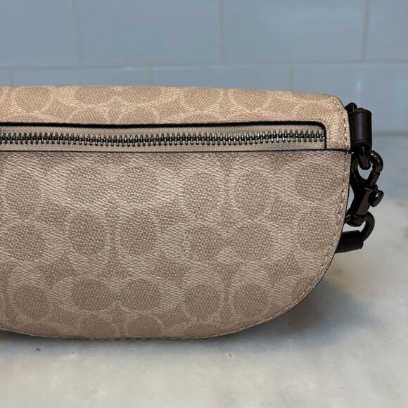 Coach Purse Leather Floral Bethany Belt Bag Signature Canvas Blossom Print NWOT - Picture 8 of 16